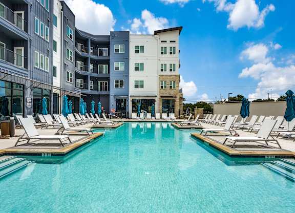 Resort-Inspired Pool at The Prescott Luxury Apartments in Austin, TX