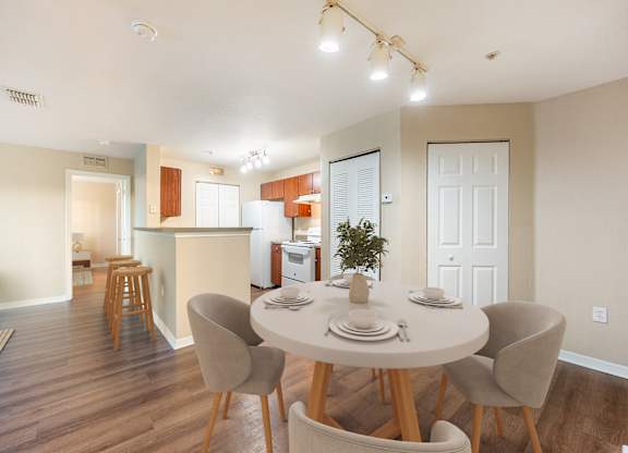 Modern Kitchens with Dining Area at Meridian Pointe Affordable Apartments in Tampa FL