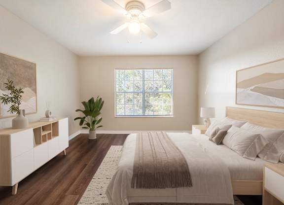 Spacious Bedrooms at Meridian Pointe Affordable Apartments in Tampa FL