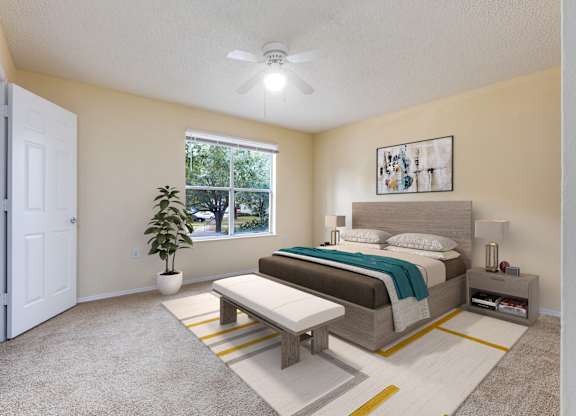 Spacious Bedrooms at Santa Fe Oaks Apartments in Gainesville FL