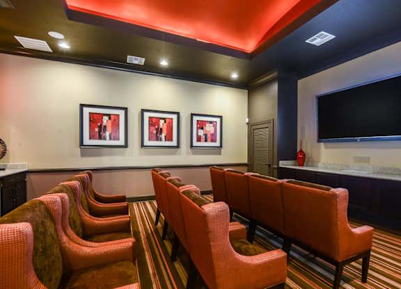 Private Screening Room with Gaming Gallery at The Amalfi Clearwater Apartments