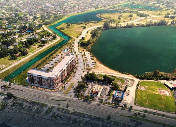 Aerial view of Vista Sur apartments near Miami FL