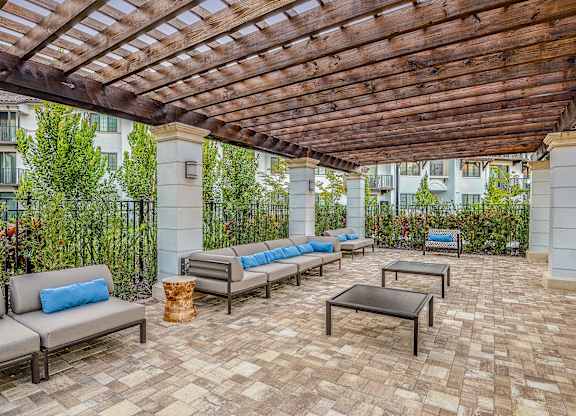 Outdoor seating area at Azura in Kendall, FL