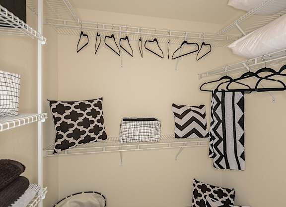 Walk-in closet at Azura in Kendall, FL
