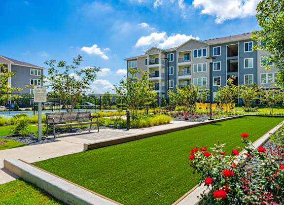 Bocce Ball Court at Cedar Heights Apts in SE Austin TX