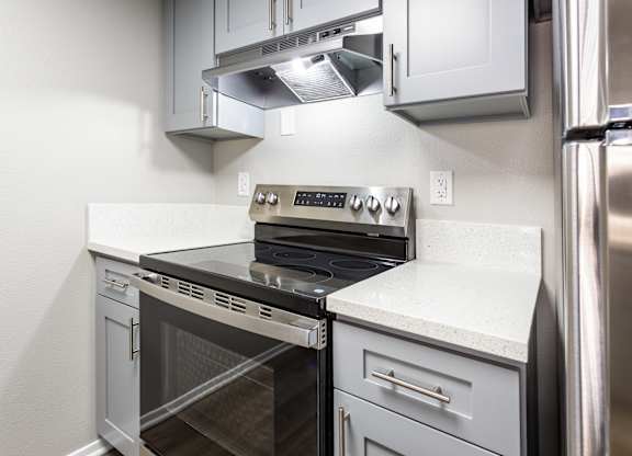 Modern Kitchens at Grand Plaza Senior Apartments in Los Angeles, CA