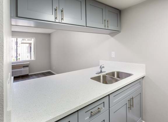 Modern Kitchens at Grand Plaza Senior Apartments in Los Angeles, CA