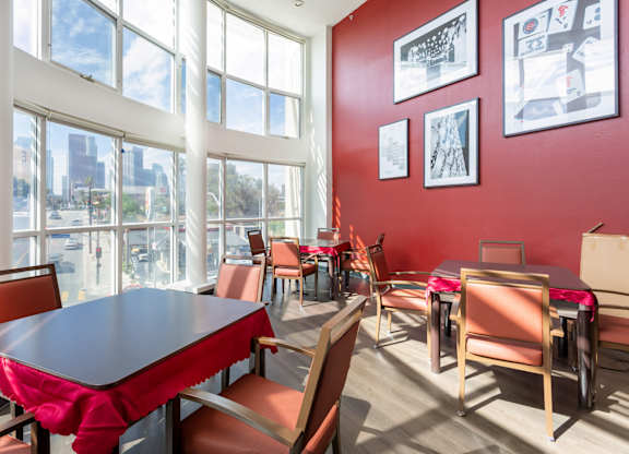 Community Room at Grand Plaza Senior Apartments in Los Angeles, CA