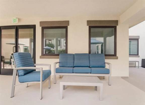 Outdoor Seating at Carson Terrace Senior Apartments in Carson, CA
