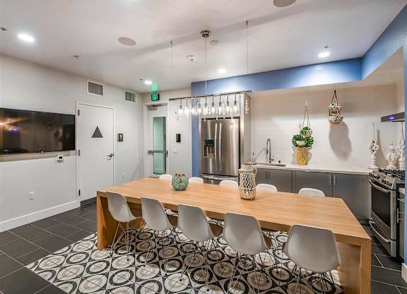 Demo Kitchen at F11 Luxury Apartments in San Diego, CA