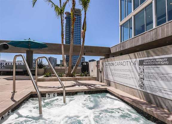 Heated Spa at F11 Luxury Apartments in San Diego, CA