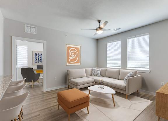 Spacious Living Rooms at Carson Crossing Apartments in Southeast Austin TX