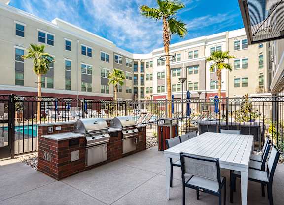 BBQ Grill Area at The Huntington Luxury Apartments in Duarte CA
