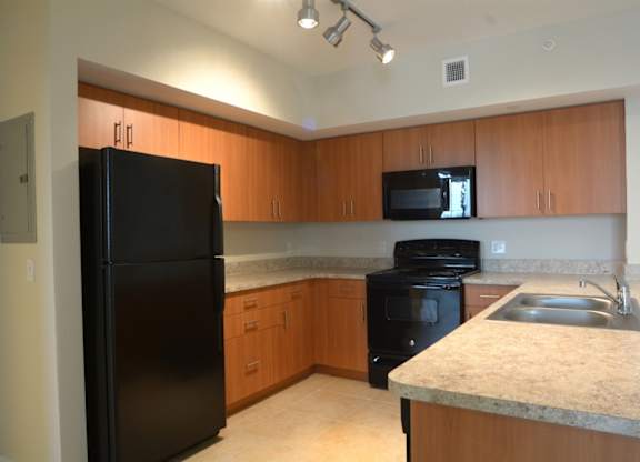 Apartment Kitchen at West Brickell View Senior Apartments in Miami, FL