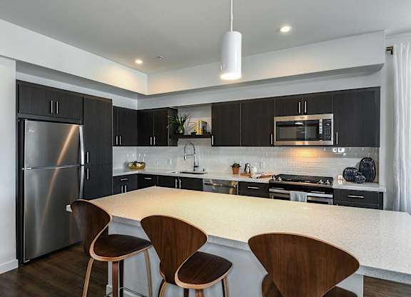 Chef-Style Kitchen at F11 East Village Luxury Apartments in Downtown San Diego CA
