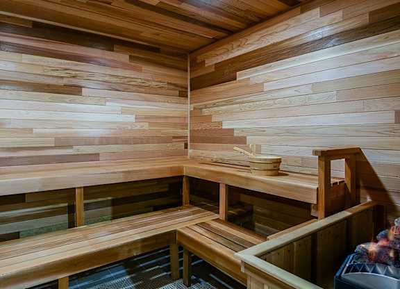 Sauna at Epic at Gateway Luxury Apartments in St. Petersburg, FL