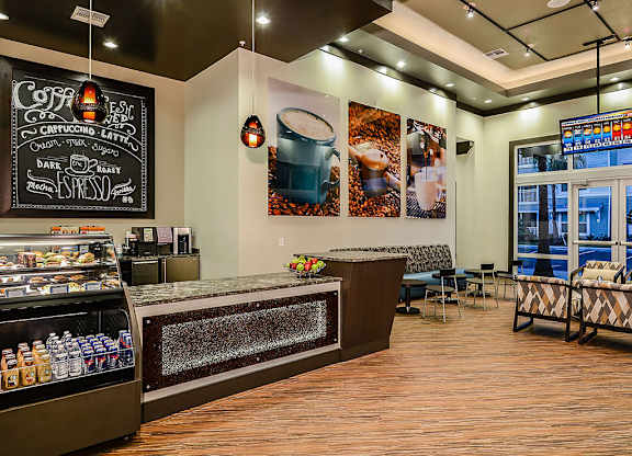 Coffee Bar at at The Epic at Gateway Luxury Apartments in St. Pete, FL