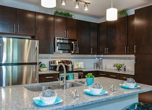 Chef-Style Kitchen at The Epic at Gateway Luxury Apartments in St. Pete, FL
