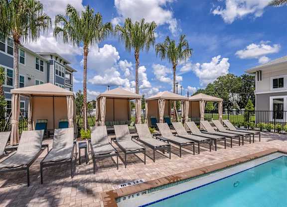 Poolside Cabanas at Lenox Luxury Apartments in Riverview FL