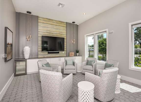 Media Room at Lenox Luxury Apartments in Riverview FL