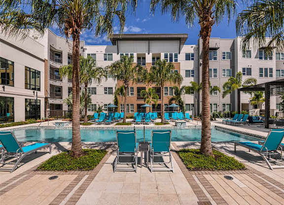 Resort-Style Pool at Lyra Luxury Apartments Near Downtown Sarasota, FL