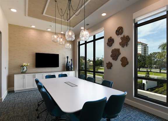 Conference Room at Lyra Luxury Apartments Near Downtown Sarasota, FL