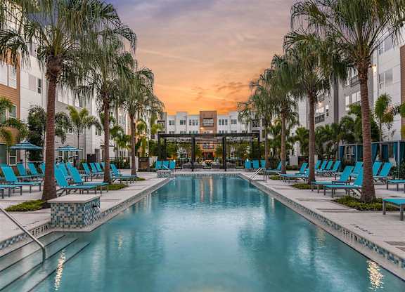 Resort-Style Pool at Lyra Luxury Apartments Near Downtown Sarasota, FL