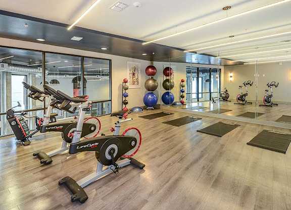 Yoga and Spin Studio at Aurora Luxury Apartments in Downtown Tampa, FL