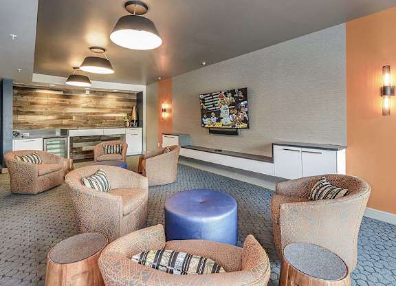 Media Room at Aurora Luxury Apartments in Downtown Tampa, FL