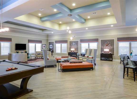 Club Room with Billiards at The Sedona Luxury Apartments in Tampa FL