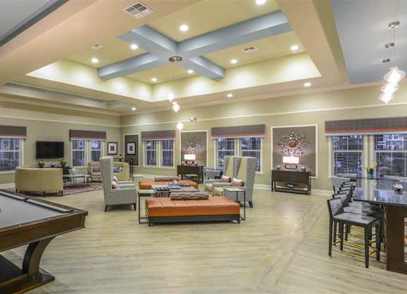 Club Room with Billiards at The Sedona Luxury Apartments in Tampa FL
