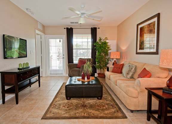 Living Room at Grand Reserve Apartments in Zephyrhills, FL