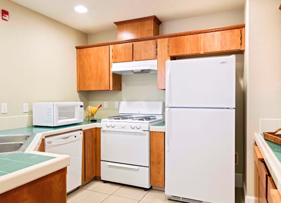 Kitchenette at Harvard Court Affordable Apartments in Lindsay, CA