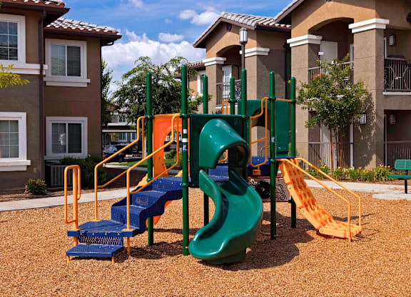 Playground at Harvard Court Affordable Apartments in Lindsay, CA