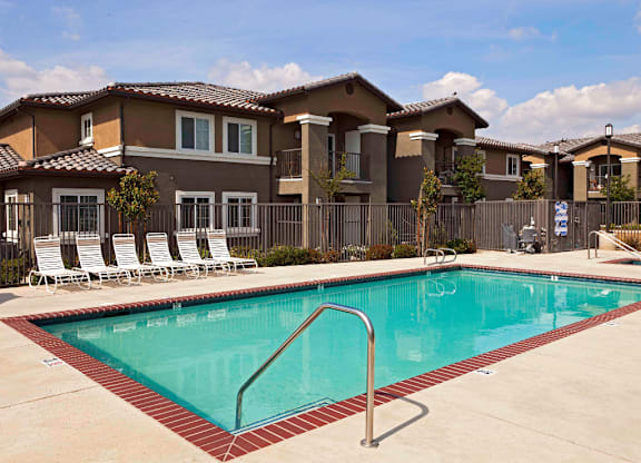 Swimming Pool at Harvard Court Affordable Apartments in Lindsay, CA