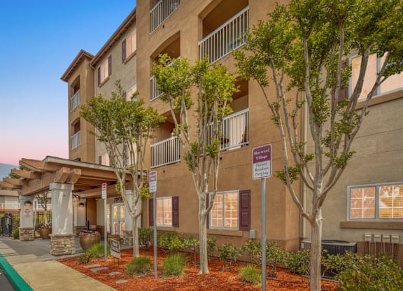 Exterior at Hayward Village Senior Apartments in Hayward CA