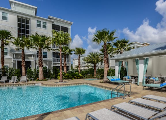 Resort-Style Pool at Epic at Gateway Luxury Apartments Near St. Petersburg FL