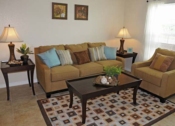 Large Living Room at Hudson Ridge Apartments in Port Richey, FL