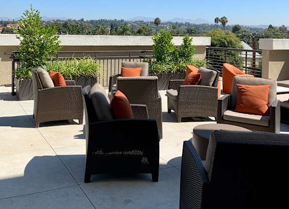 Courtyard at Ventana Senior Apartments in Fullerton CA