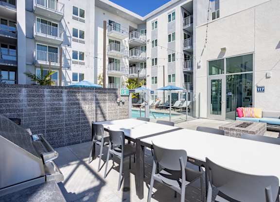 Grill terrace and pavilion at Chandler Apartments in North Hollywood, North Hollywood