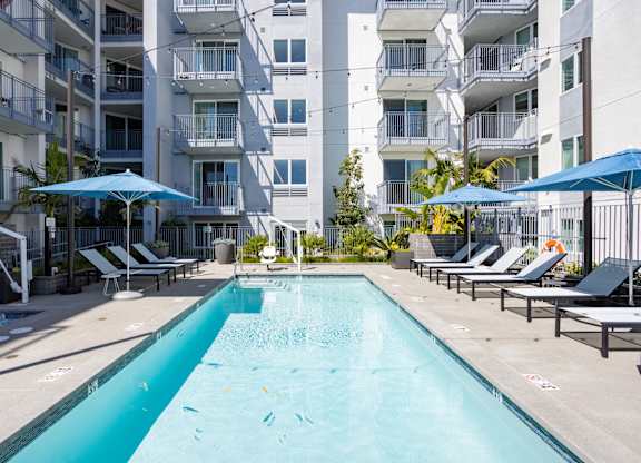 Resort style pool at Chandler Apartments in North Hollywood, North Hollywood, CA