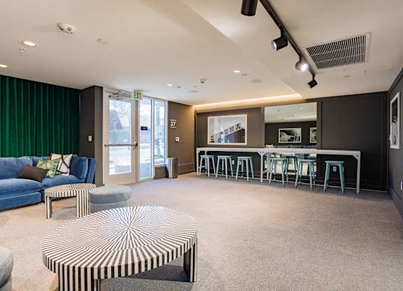 Rehearsal clubhouse studio at Chandler Apartments in North Hollywood, California