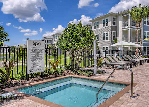 Heated Whirlpool Spa at Lenox Luxury Apartments in Riverview FL