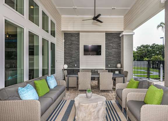Covered Veranda at Lenox Luxury Apartments in Riverview FL