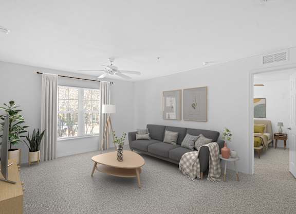 Spacious Living Room at Mariner's Cay Affordable Apartments in Spring Hill, FL