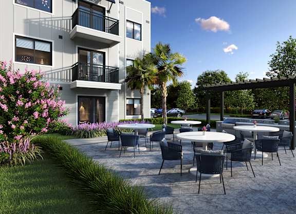 Patio at Marquee Square Apartments in Tampa FL