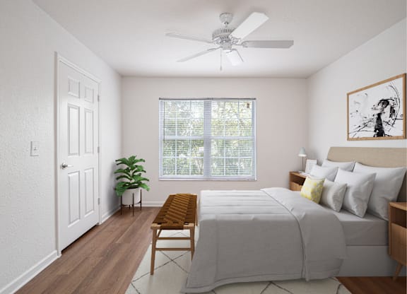 Large Bedroom with Vinyl Wood Floors at Timber Trace Apartments