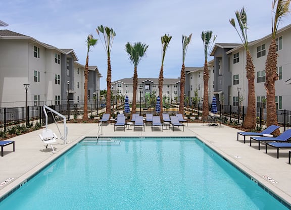 Modern Pool at The Retreat Affordable Apartments in Merced CA