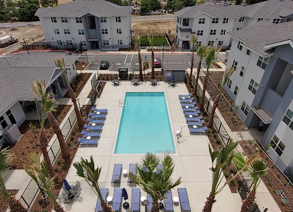 Pool Deck at The Retreat Affordable Apartments in Merced CA