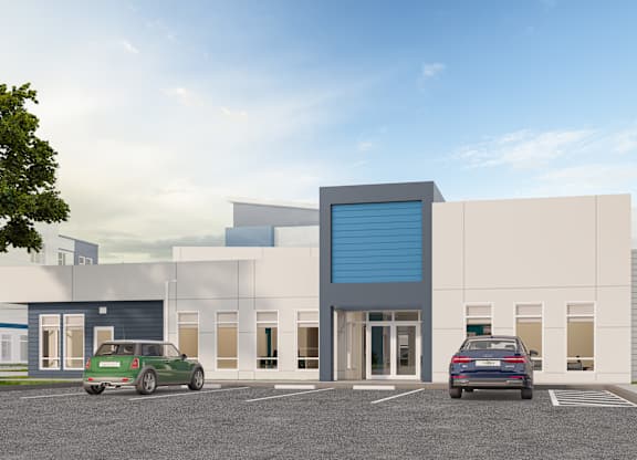 Leasing Office Exterior at Lakeland Senior Apartments in Santa Fe Springs CA